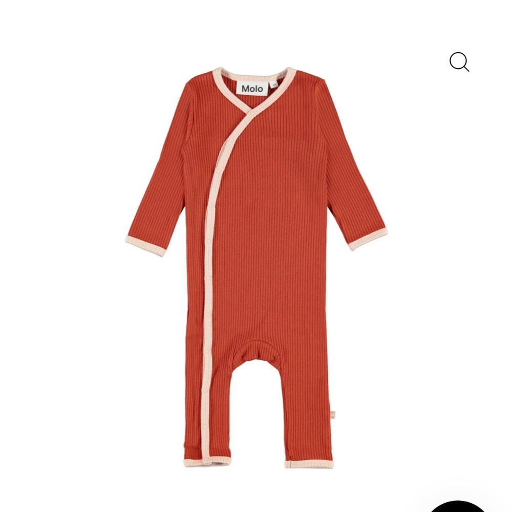 Molo Rust Bodysuit with Cream Trim
